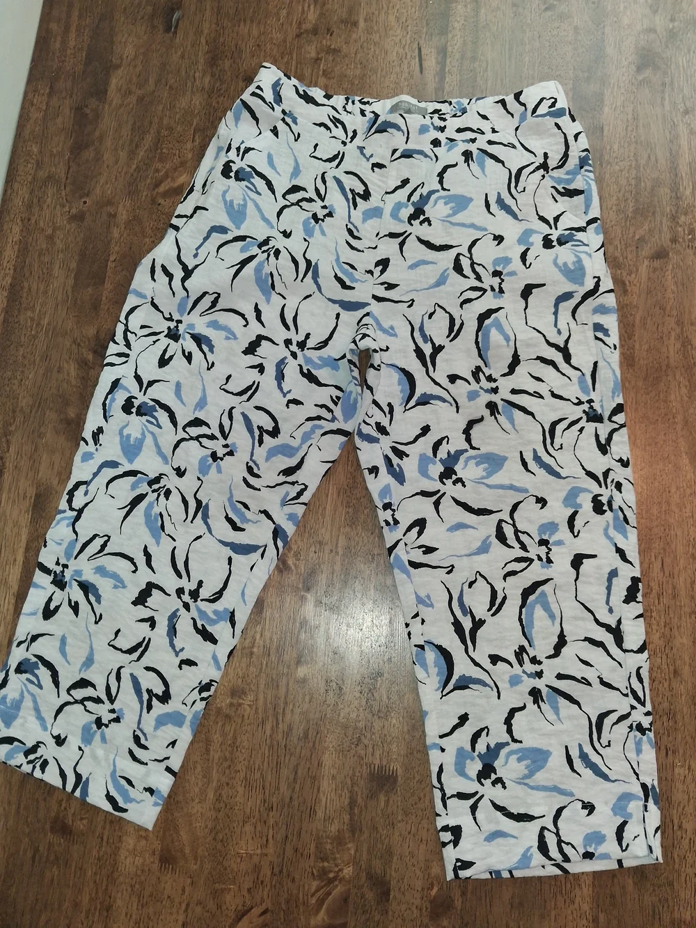 Habitat Clothes To Live In Capri Abstract Gauze Pants M - Picture 2 of 7